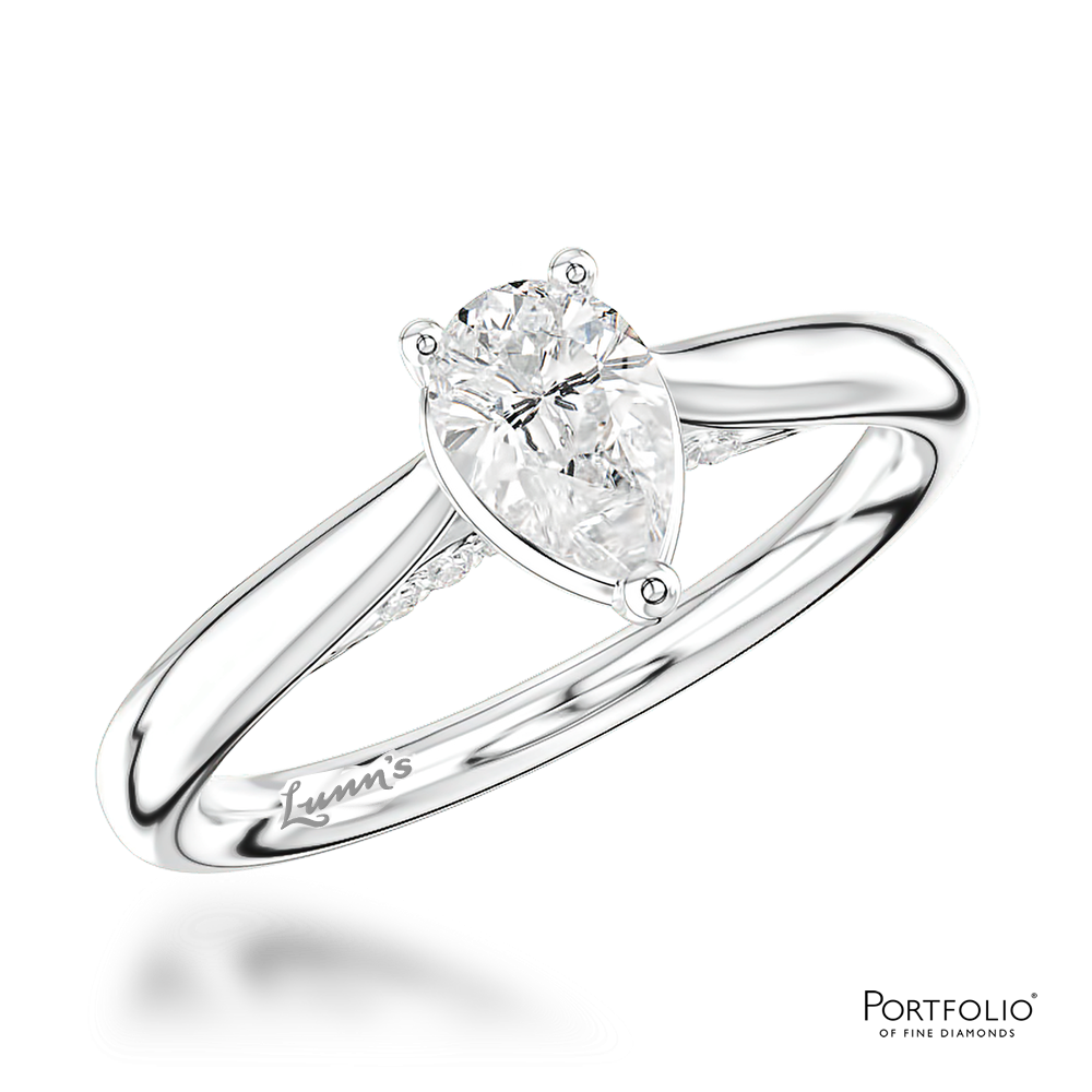 Solitaire 0.40ct F SI1 Diamond Platinum Ring