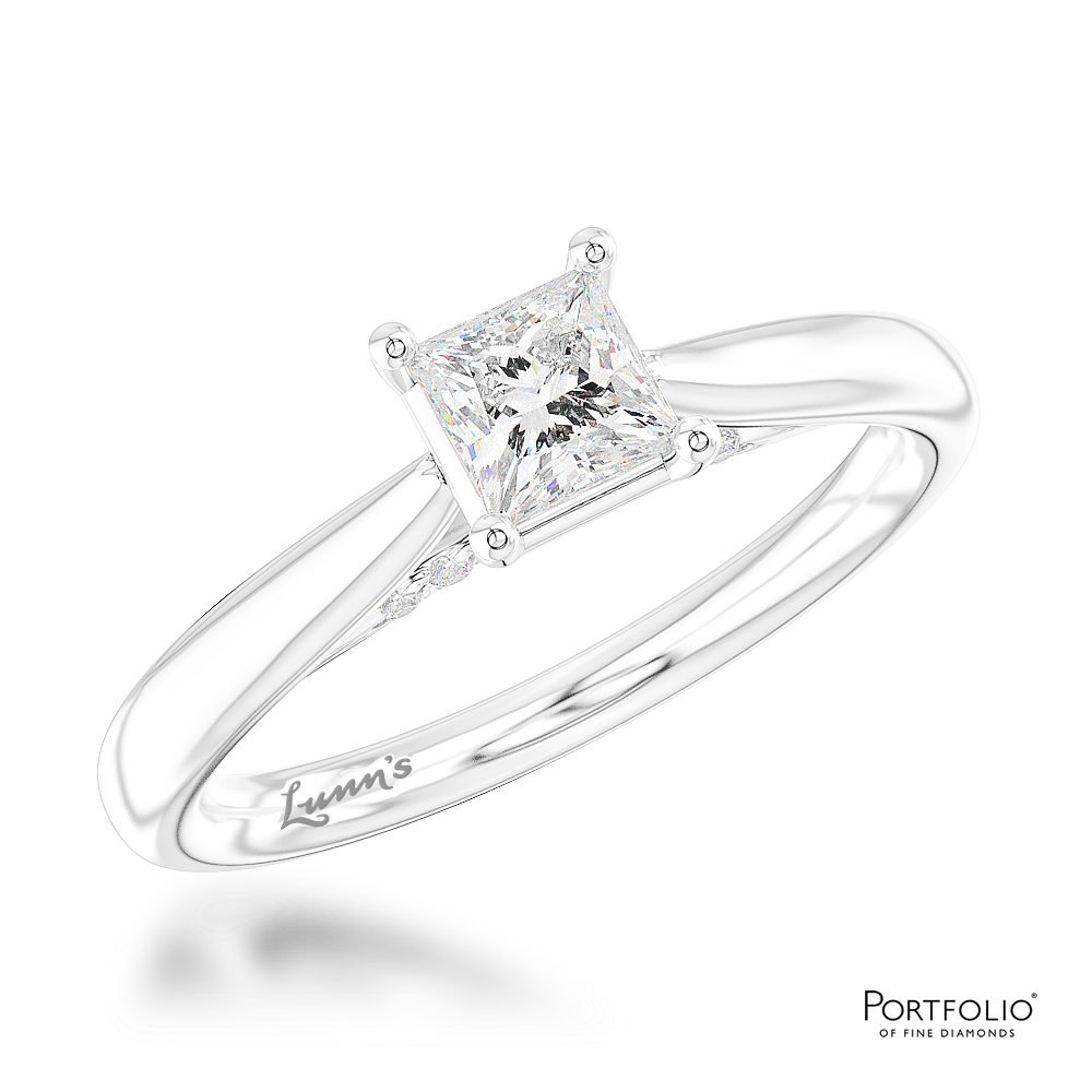 Solitaire 0.40ct E SI1 Diamond Platinum Ring