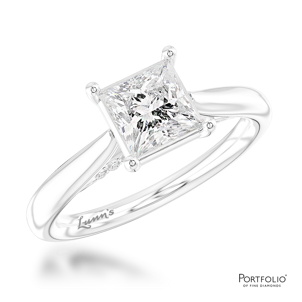 Solitaire 0.90ct E VS2 Diamond Platinum Ring