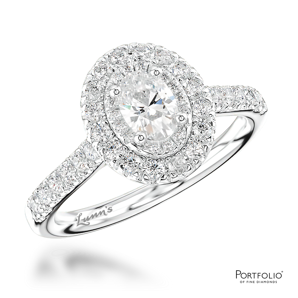 Cluster 0.30ct F SI1 Diamond Platinum Ring