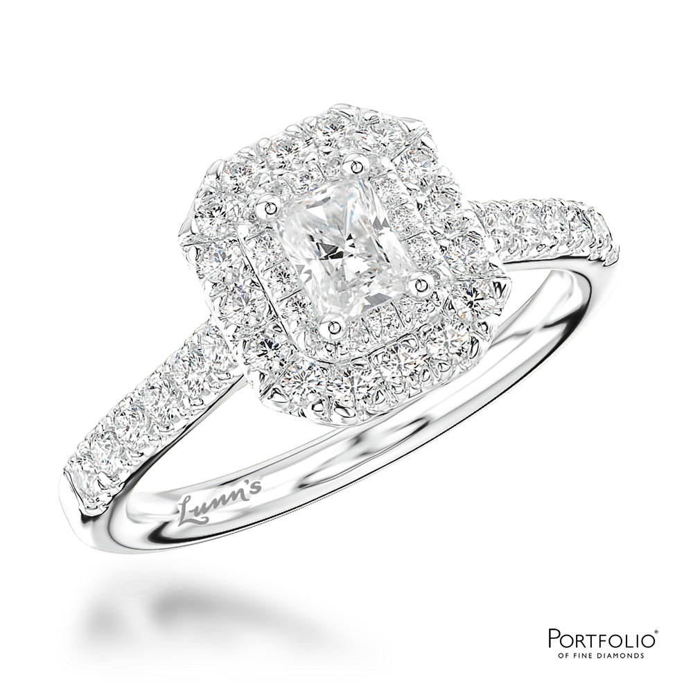 Cluster 0.70ct G VVS1 Diamond Platinum Ring