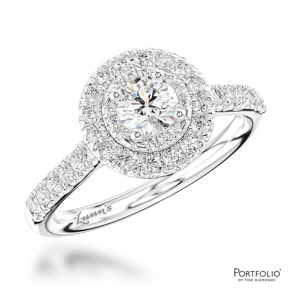 Cluster 0.30ct E SI1 Diamond Platinum Ring