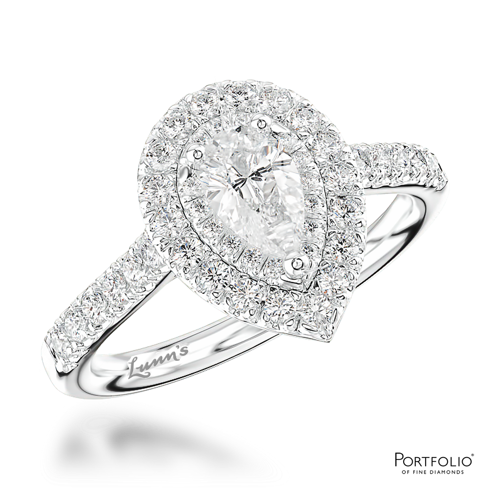 Cluster 0.41ct G VS2 Diamond Platinum Ring