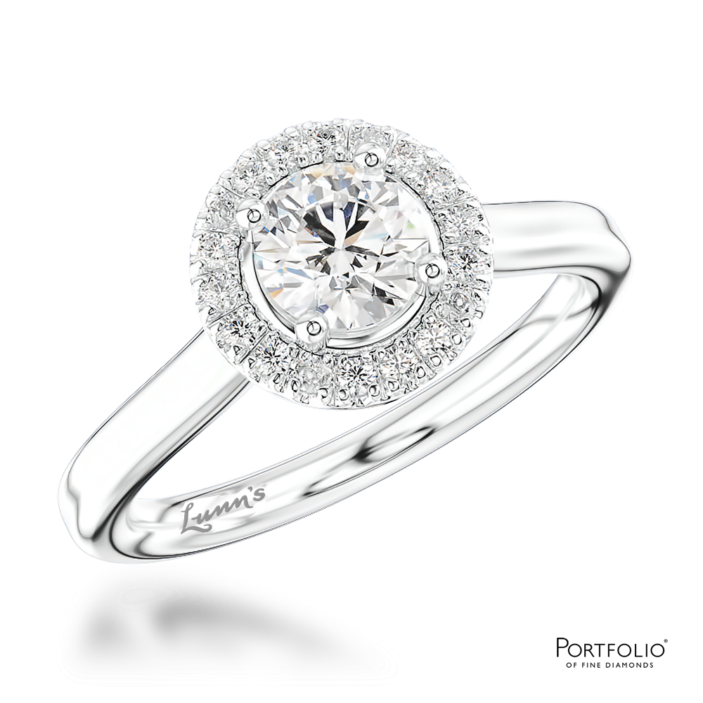 Cluster 0.50ct F SI1 Diamond Platinum Ring