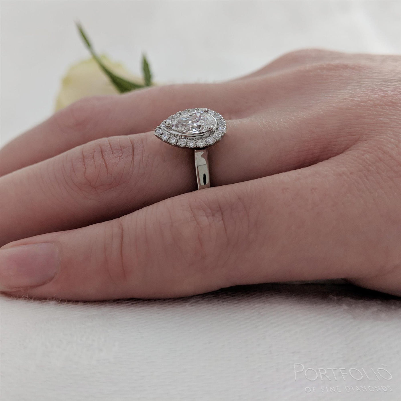 Cluster 0.50ct D SI1 Diamond Platinum Ring