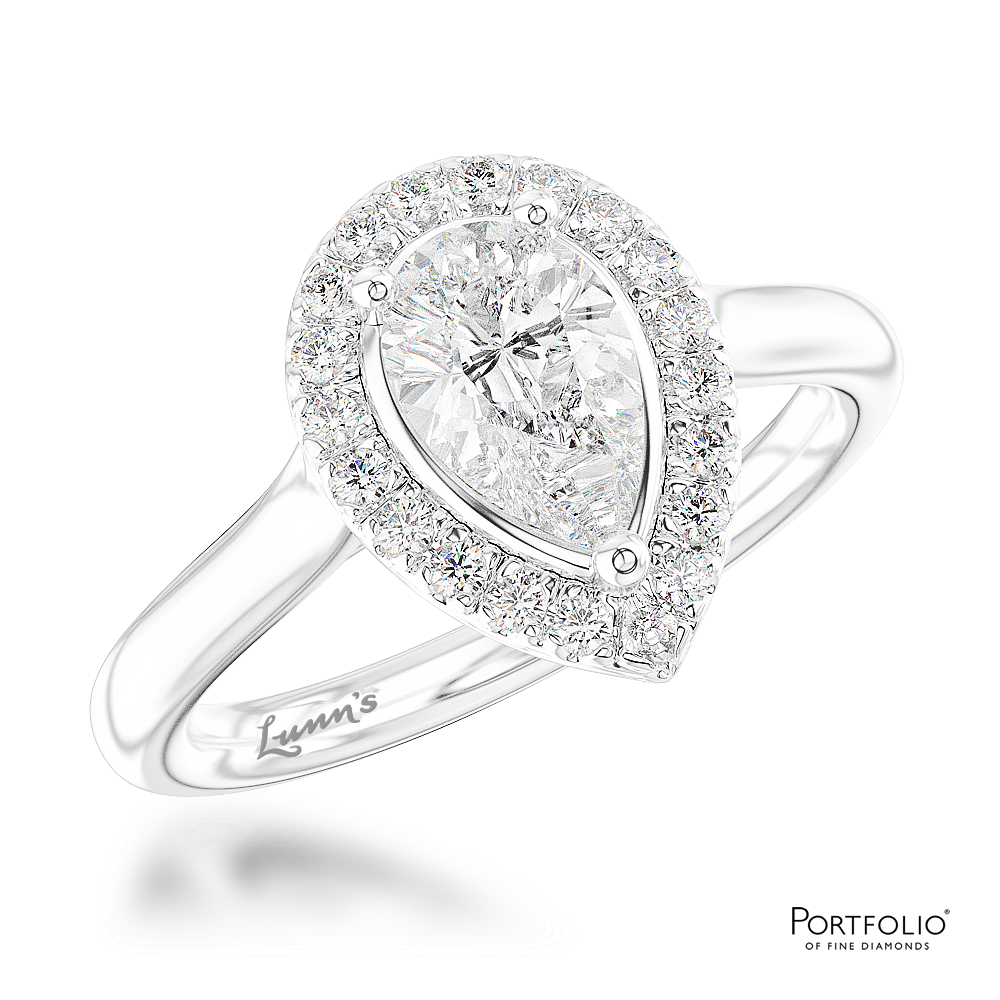 Cluster 0.70ct D VS2 Diamond Platinum Ring