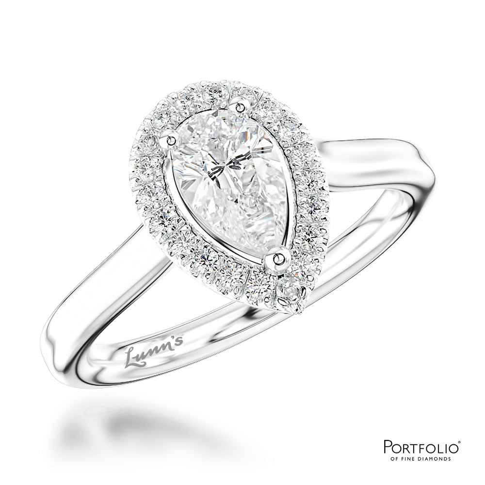 Cluster 0.52ct F SI2 Diamond Platinum Ring