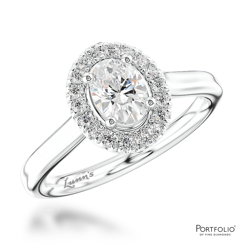 Cluster 0.40ct G VS2 Diamond Platinum Ring