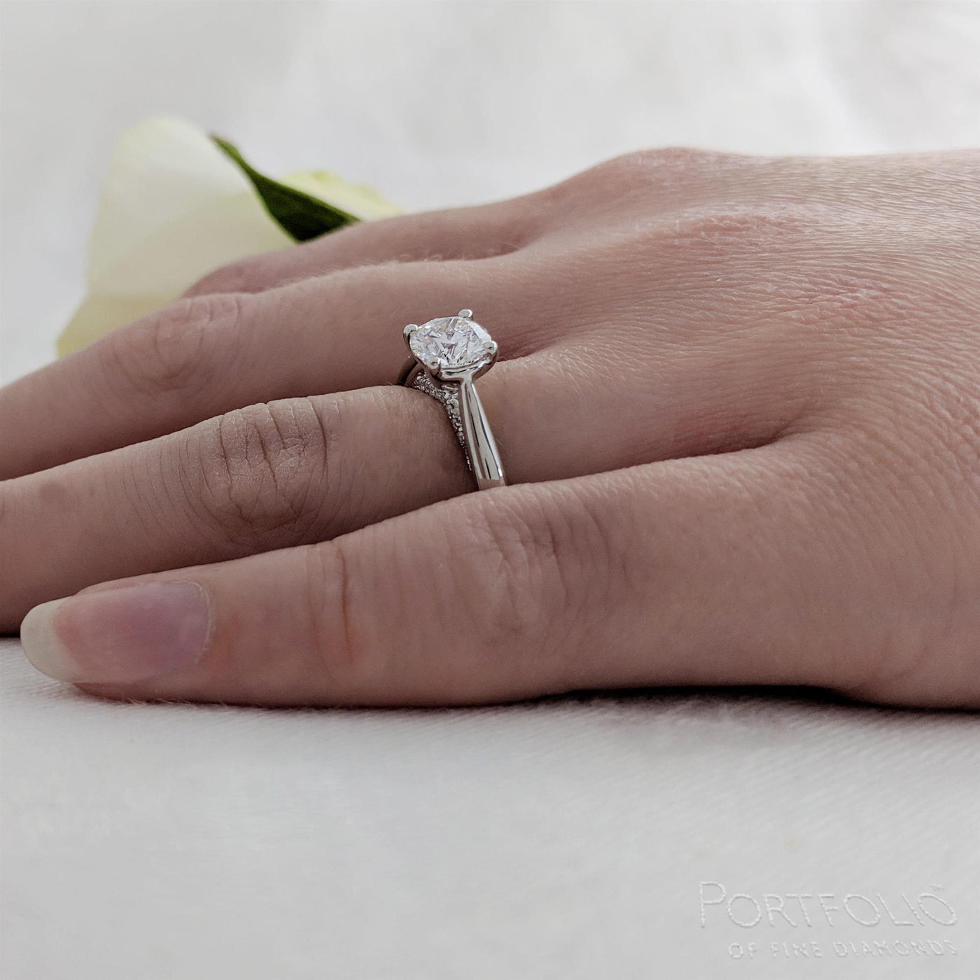 Solitaire 0.71ct G SI1 Diamond Yellow Gold/Platinum Ring