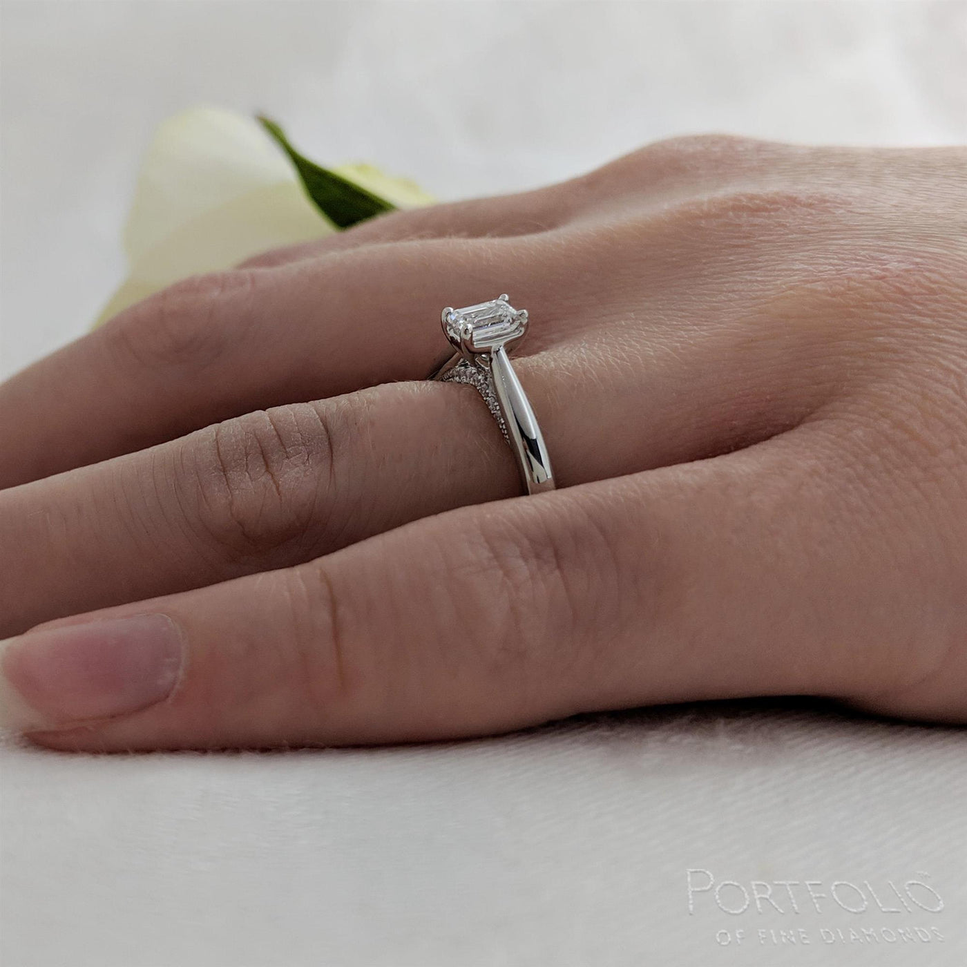 Solitaire 0.50ct F VS1 Diamond Platinum Ring