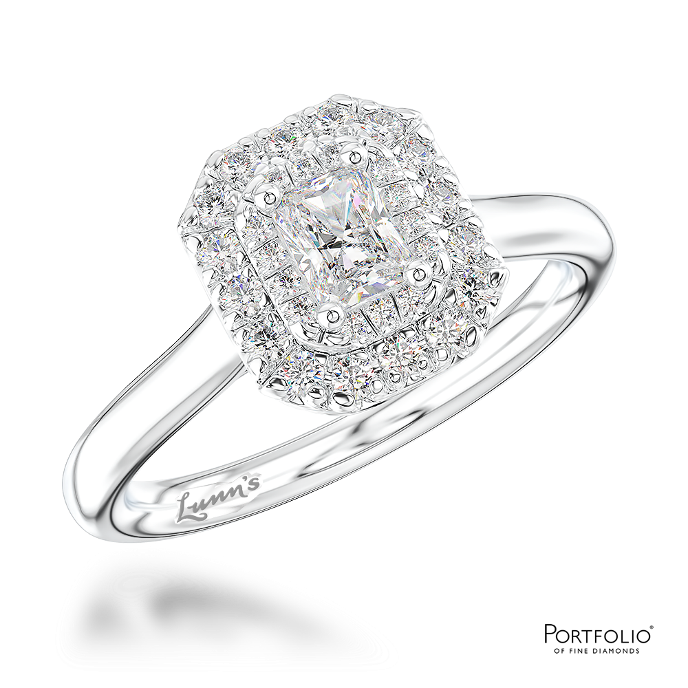 Cluster 0.40ct G VVS2 Diamond Platinum Ring