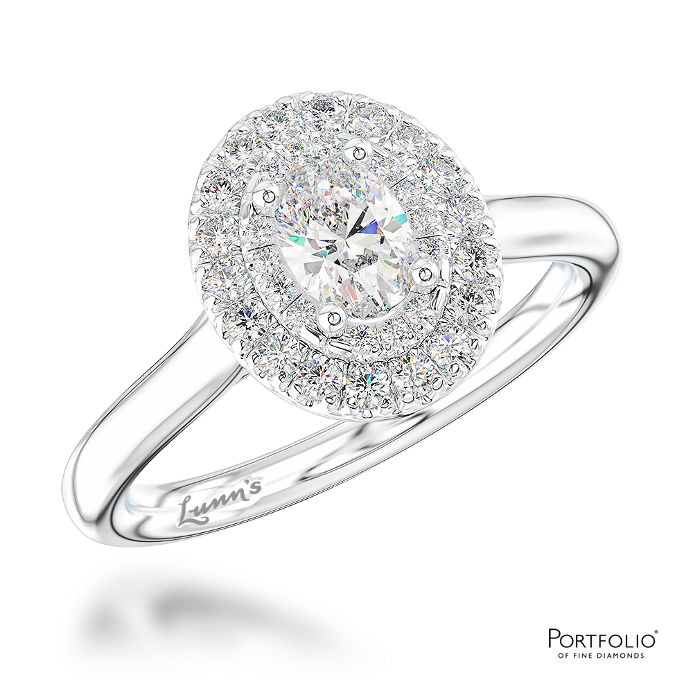 Cluster 0.31ct E VS1 Diamond Platinum Ring