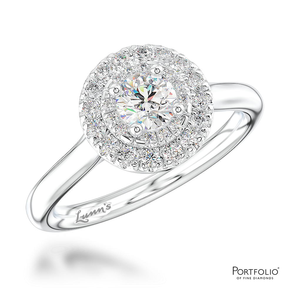 Cluster 0.30ct G VS2 Diamond Platinum Ring