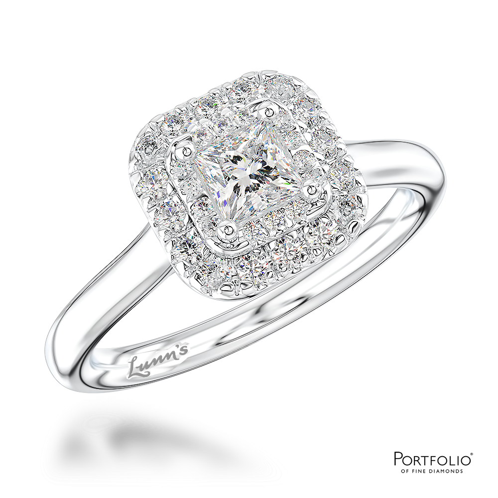 Cluster 0.30ct G VS2 Diamond Platinum Ring