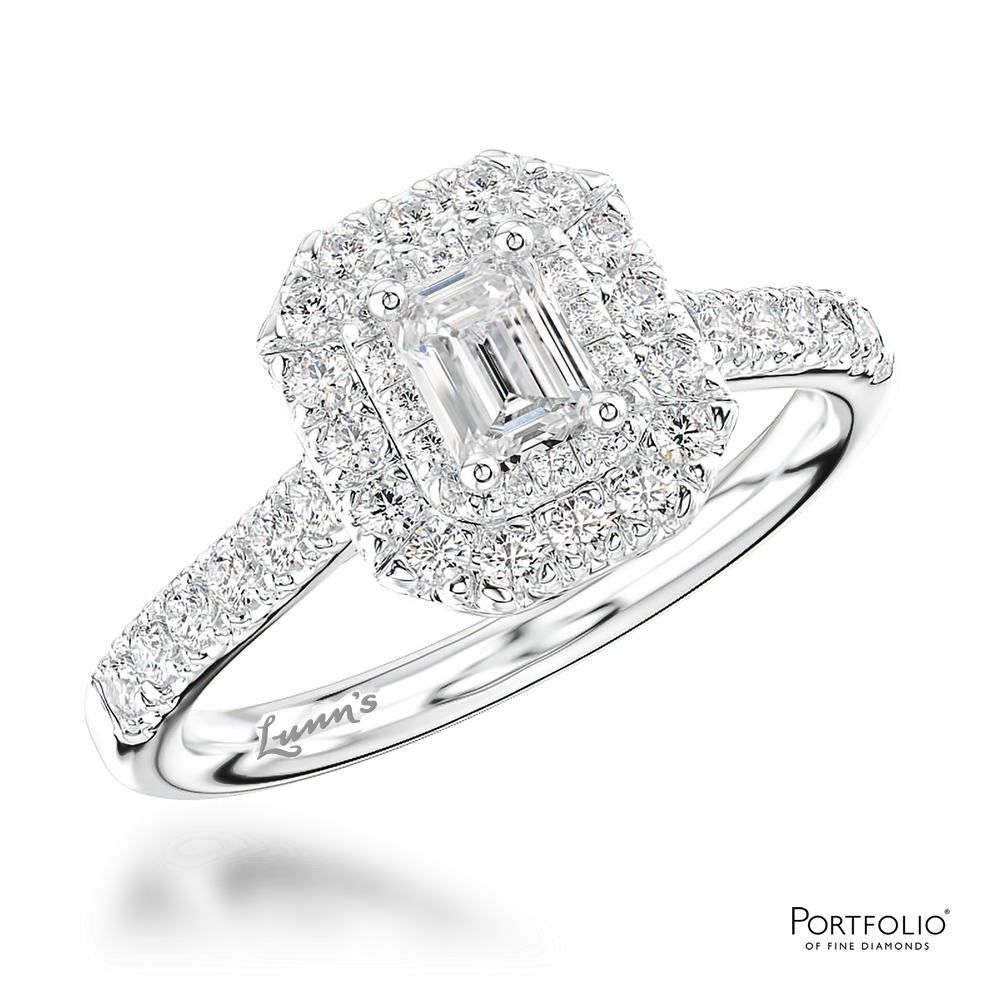 Cluster 0.60ct E VS1 Diamond Platinum Ring