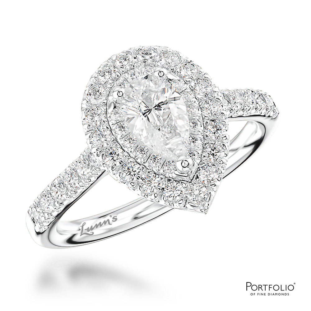 Cluster 0.50ct F SI1 Diamond Platinum Ring