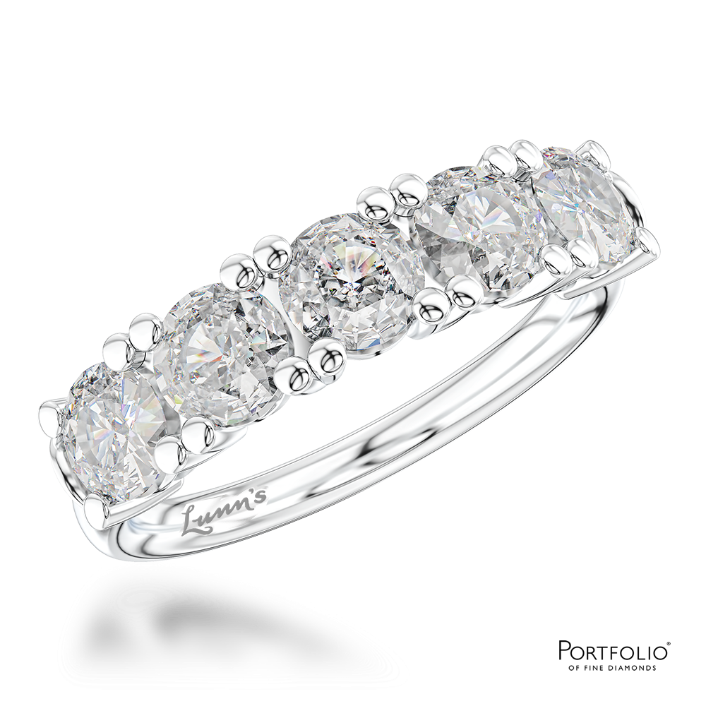 2.50ct F SI1 Diamond Platinum Wedding Ring