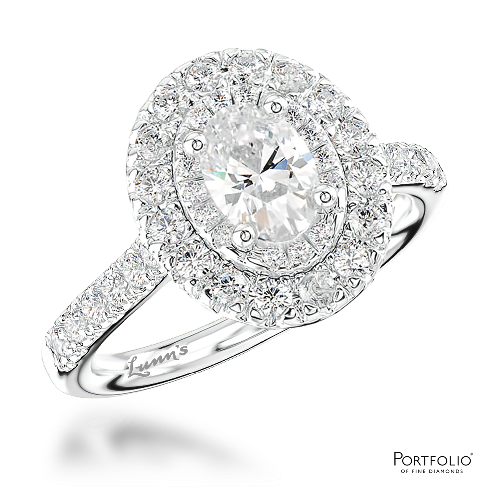 Cluster 0.90ct G VS1 Diamond Platinum Ring