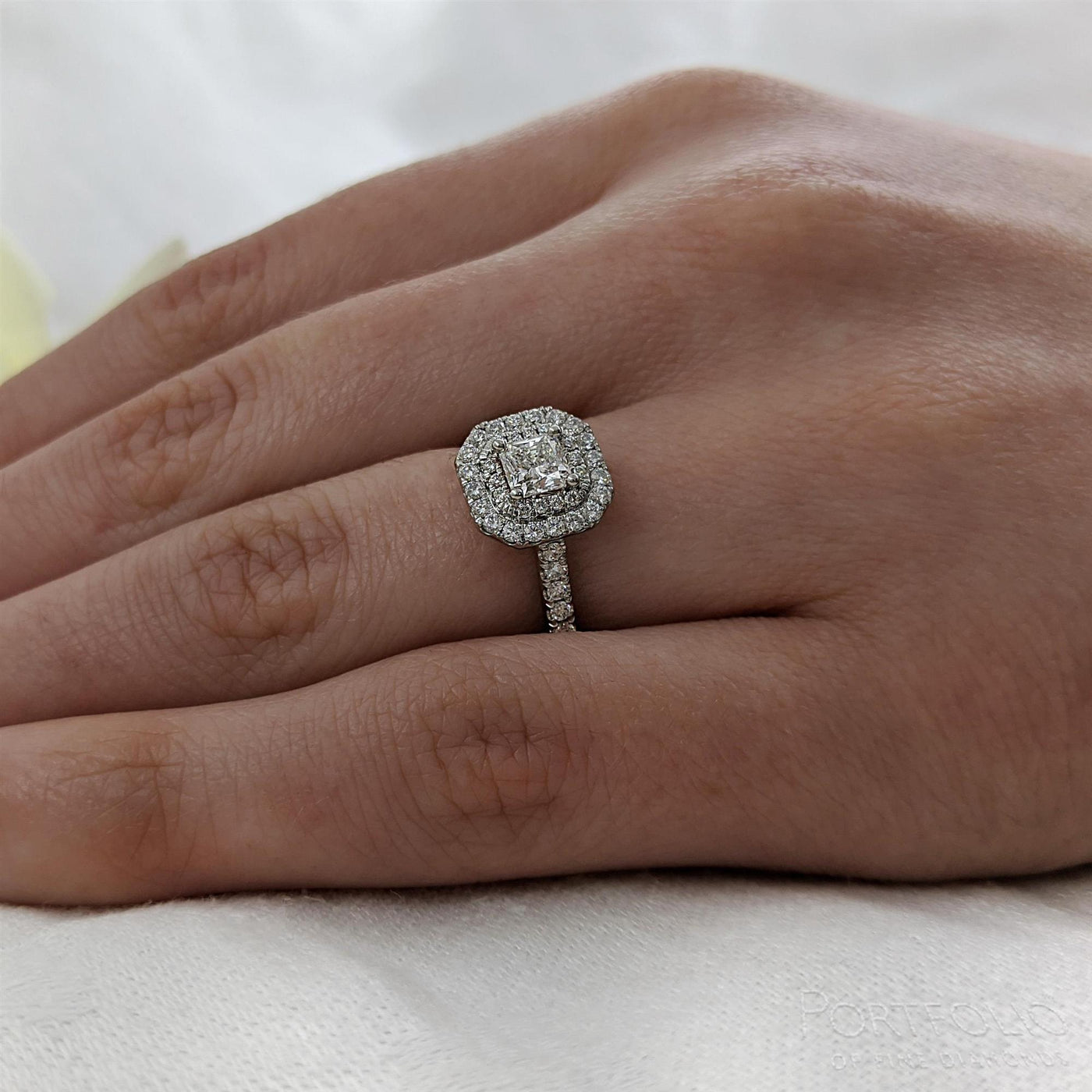 Cluster 0.50ct G VS2 Diamond Platinum Ring