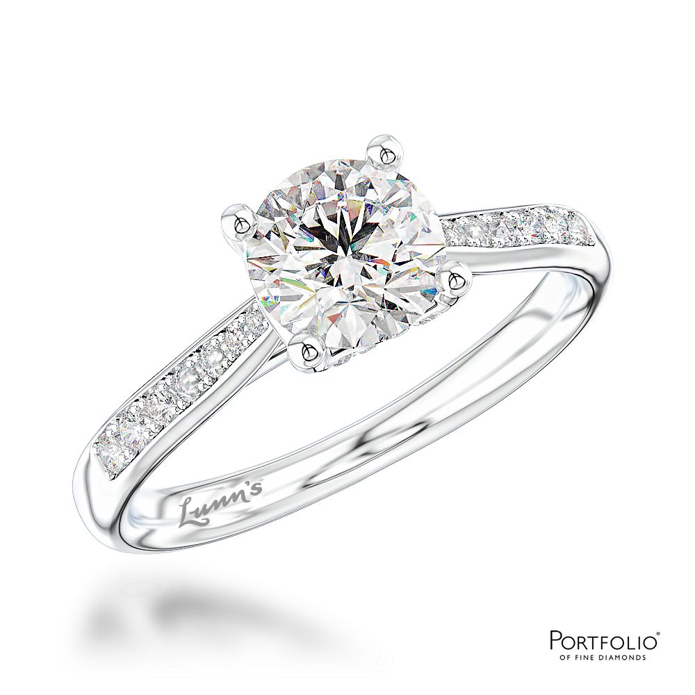 Solitaire 0.52ct F SI1 Diamond Platinum Ring