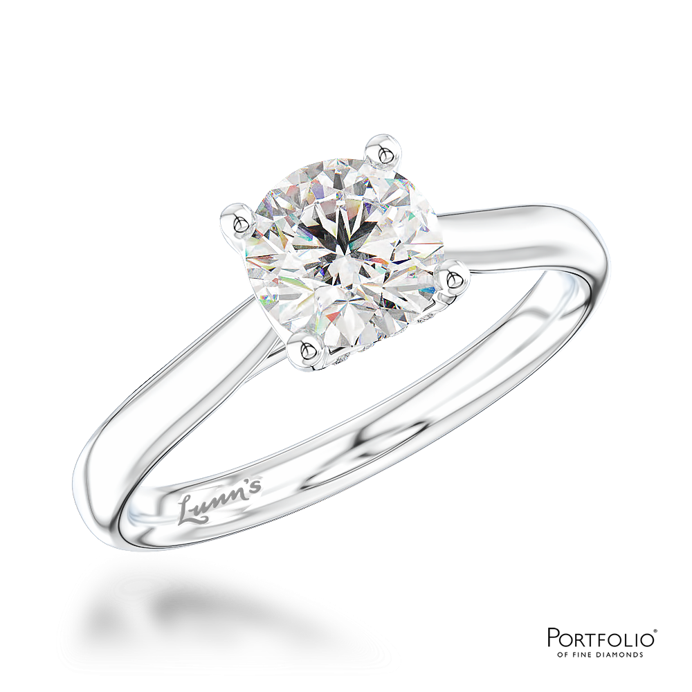 Solitaire 0.40ct F VS2 Diamond Platinum Ring