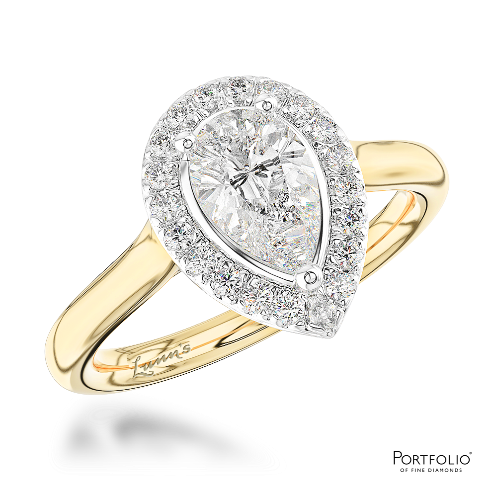 Cluster 0.70ct E SI1 Diamond Yellow Gold/Platinum Ring