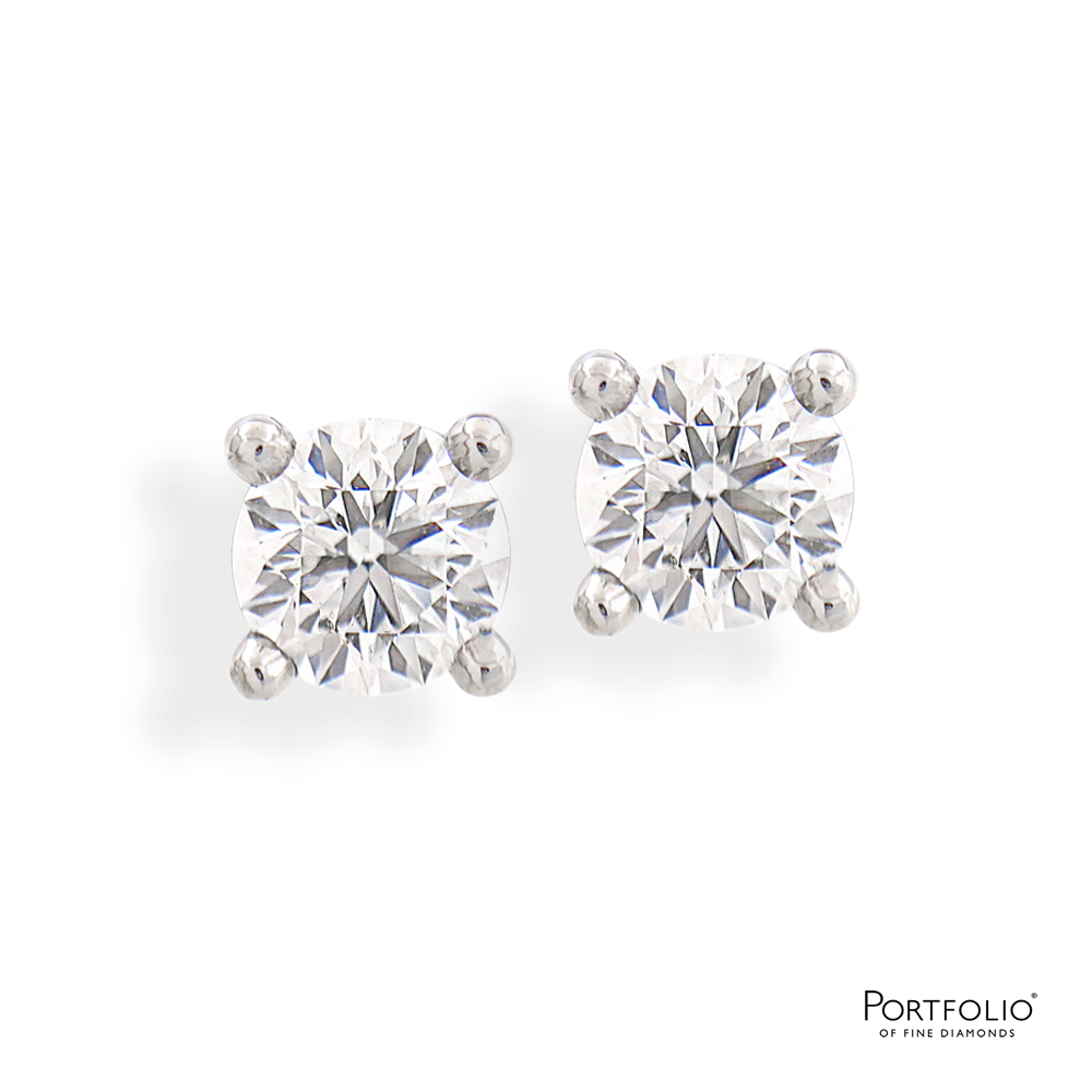 0.80ct G SI2 Diamond Platinum Earrings