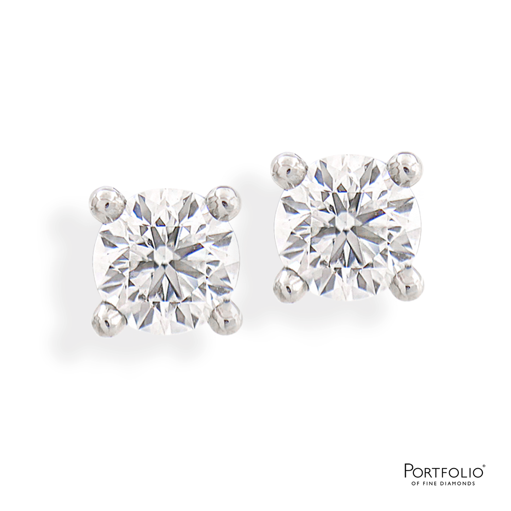 1.60ct F SI1 Diamond Platinum Earrings