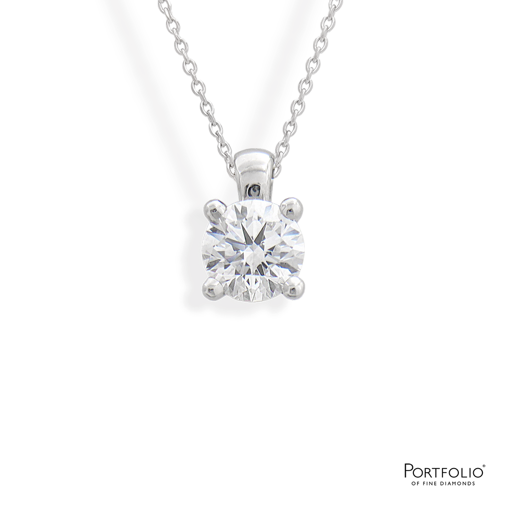 0.35ct F SI1 Diamond Platinum Pendant