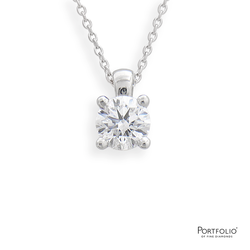 0.46ct E SI2 Diamond Platinum Pendant