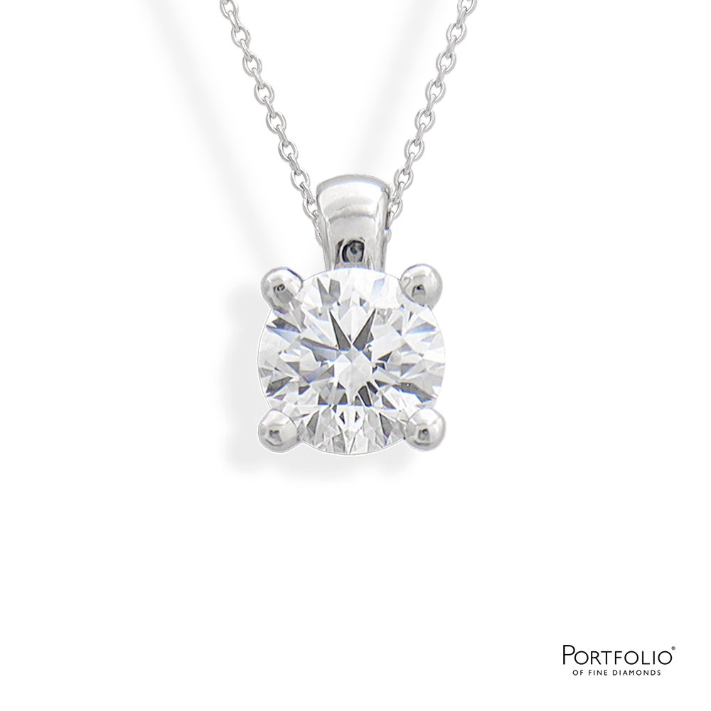 0.70ct F SI1 Diamond Platinum Pendant