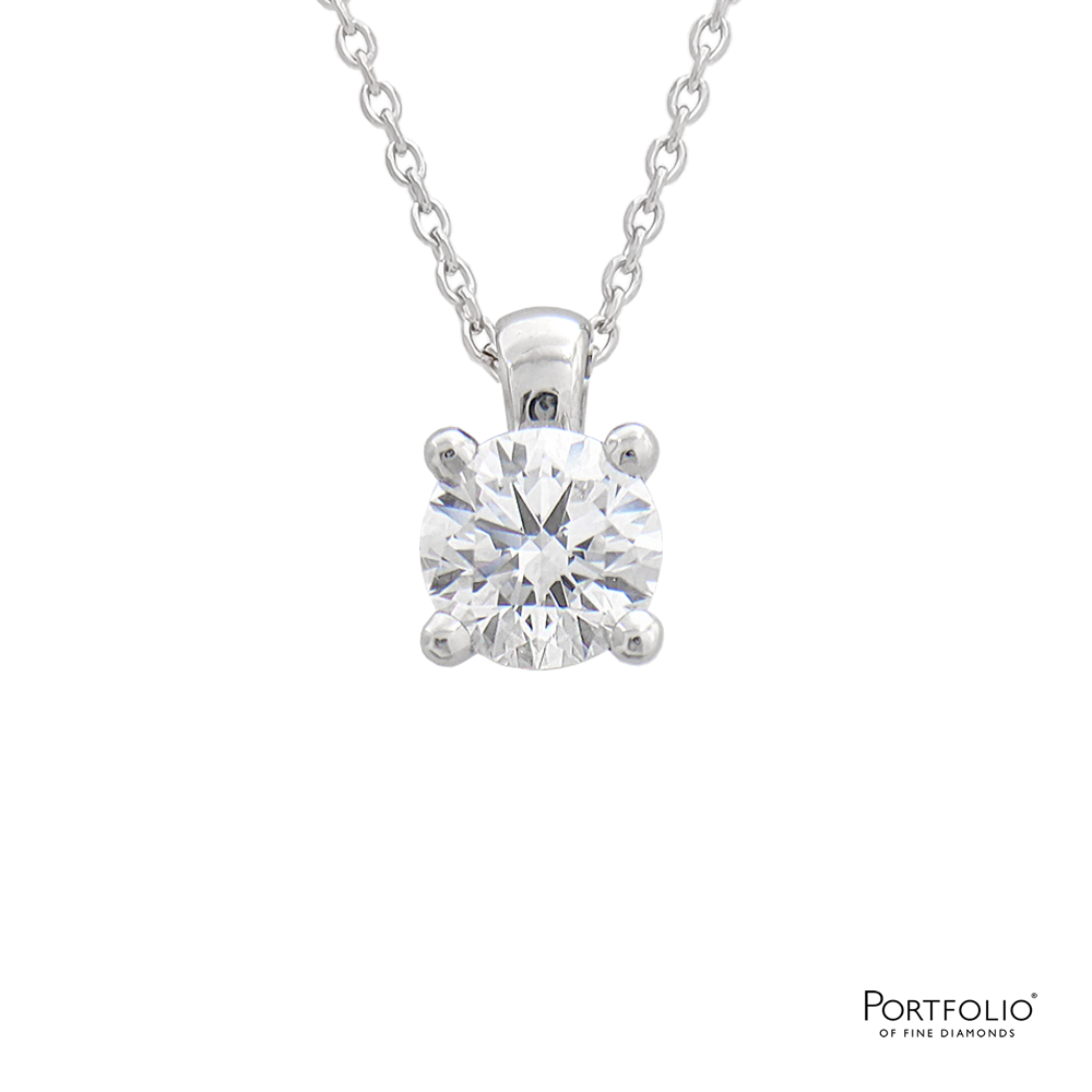 0.42ct G SI1 Diamond White Gold Pendant