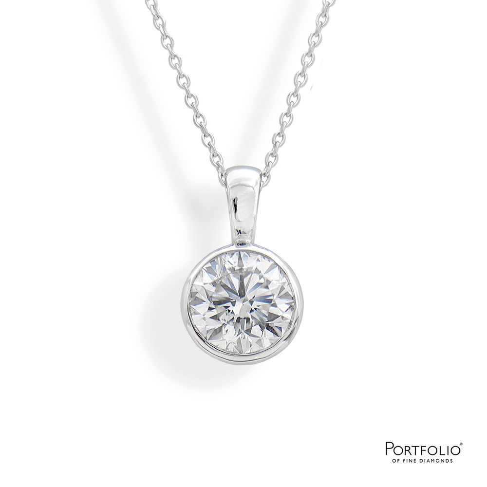 0.70ct G SI2 Diamond Platinum Pendant