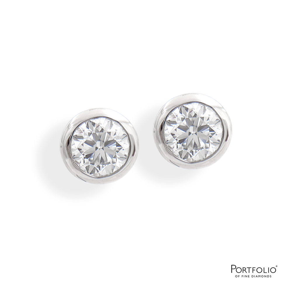 0.60ct G SI1 Diamond Platinum Earrings