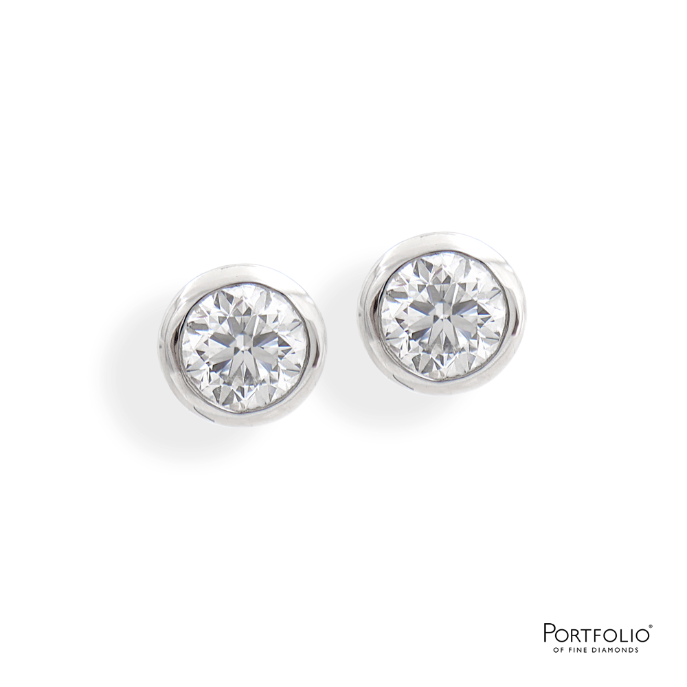 0.60ct G SI1 Diamond Platinum Earrings