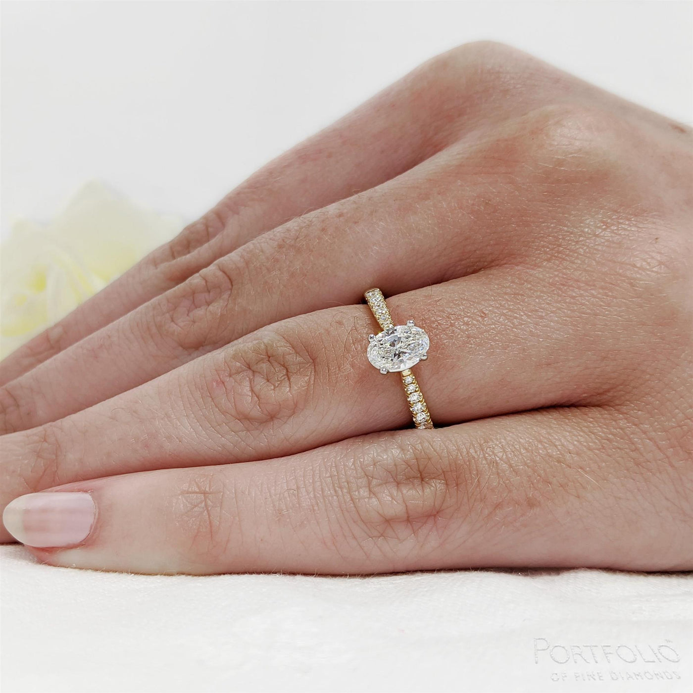 Solitaire 0.60ct G VS2 Diamond Yellow Gold/Platinum Ring