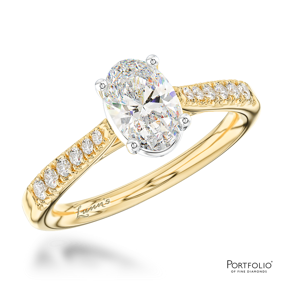 Solitaire 0.81ct G VS1 Diamond Yellow Gold/Platinum Ring