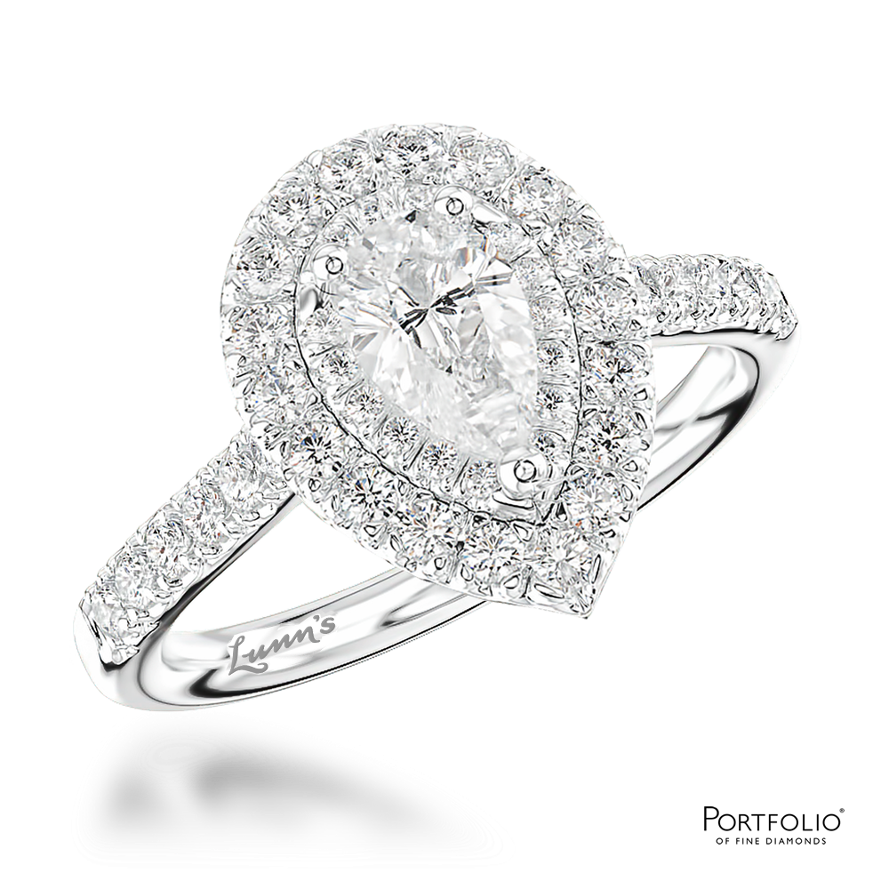 Cluster 0.70ct E SI1 Diamond Platinum Ring
