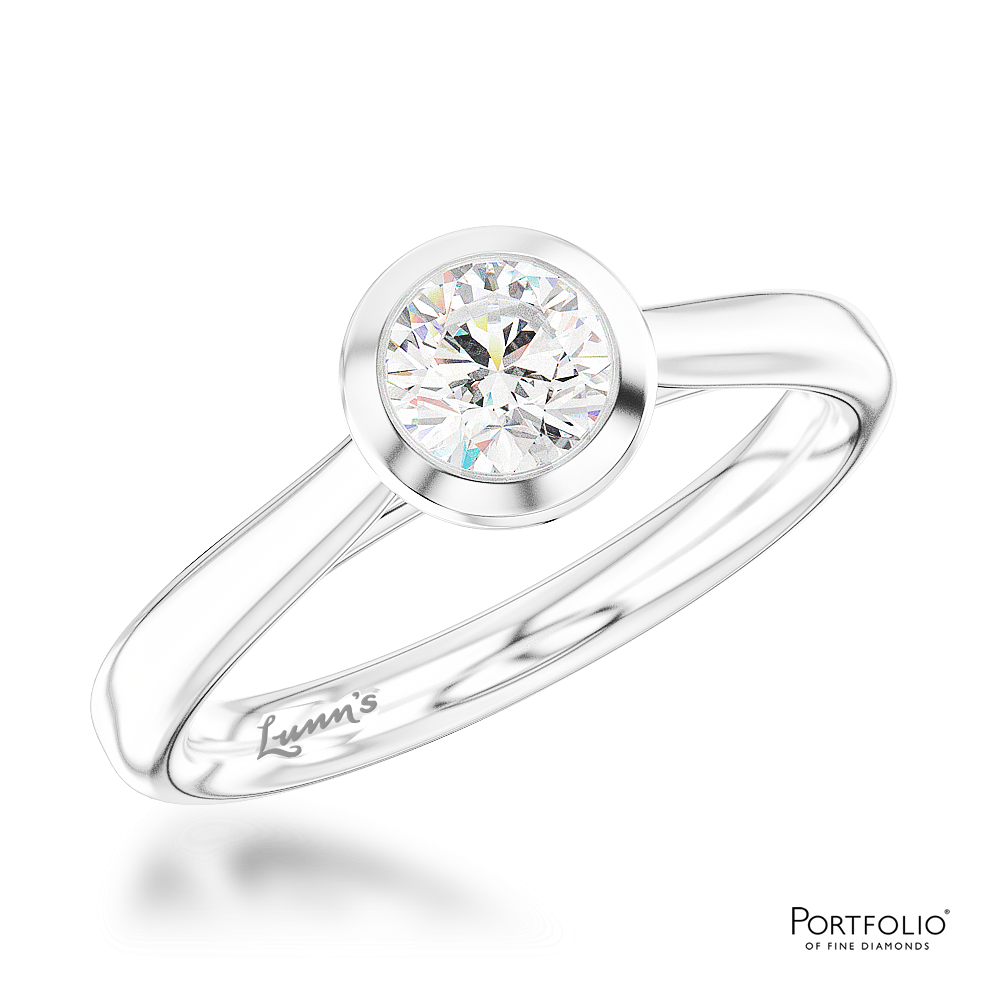 Solitaire 0.71ct E SI1 Diamond Platinum Ring