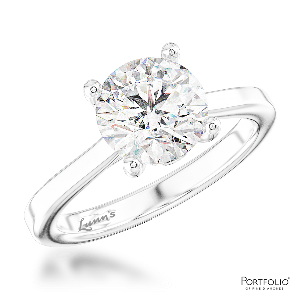 Solitaire 1.09ct H SI2 Diamond Platinum Ring