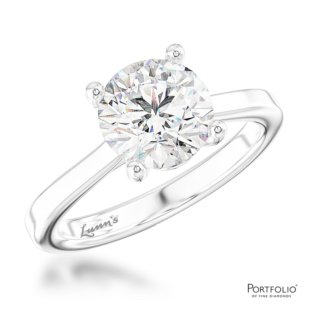 Solitaire 1.00ct H SI2 Diamond Platinum Ring