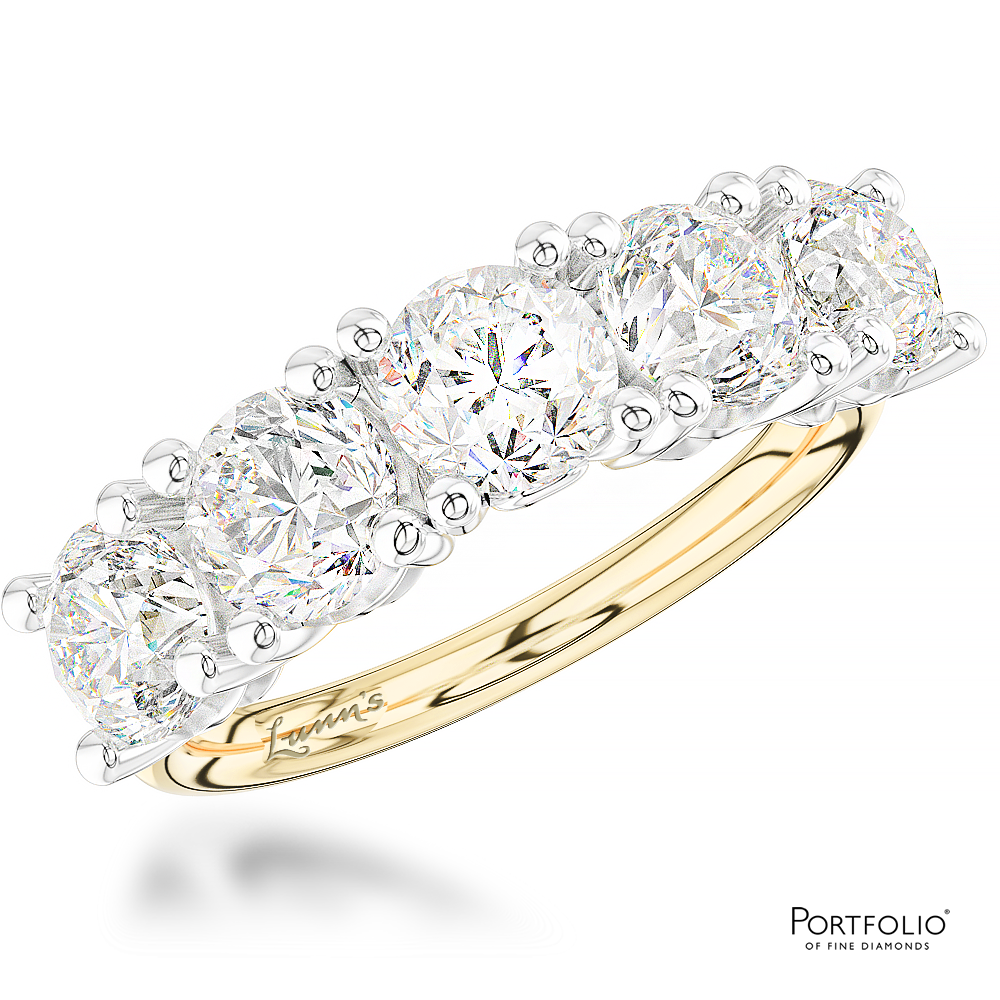 1.00ct Diamond Yellow Gold/Platinum Wedding Ring