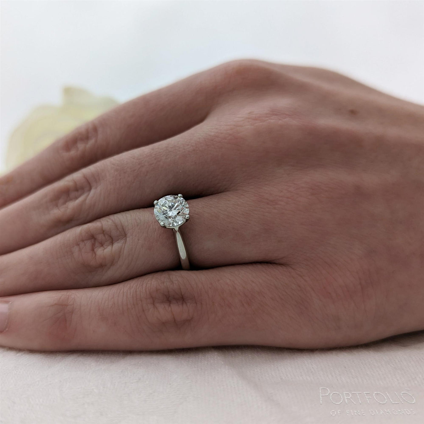 Solitaire 1.64ct G SI2 Diamond Platinum Ring