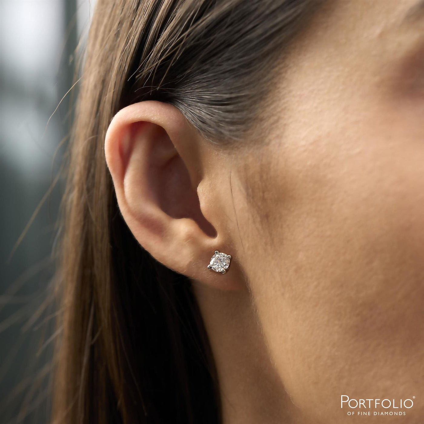 1.60ct F SI1 Diamond Platinum Earrings