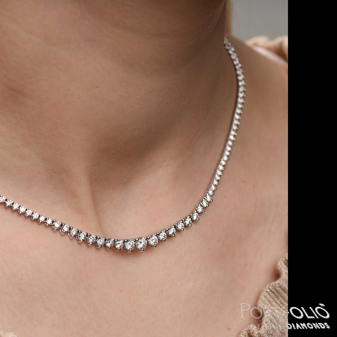 6.65ct Diamond Platinum Necklace