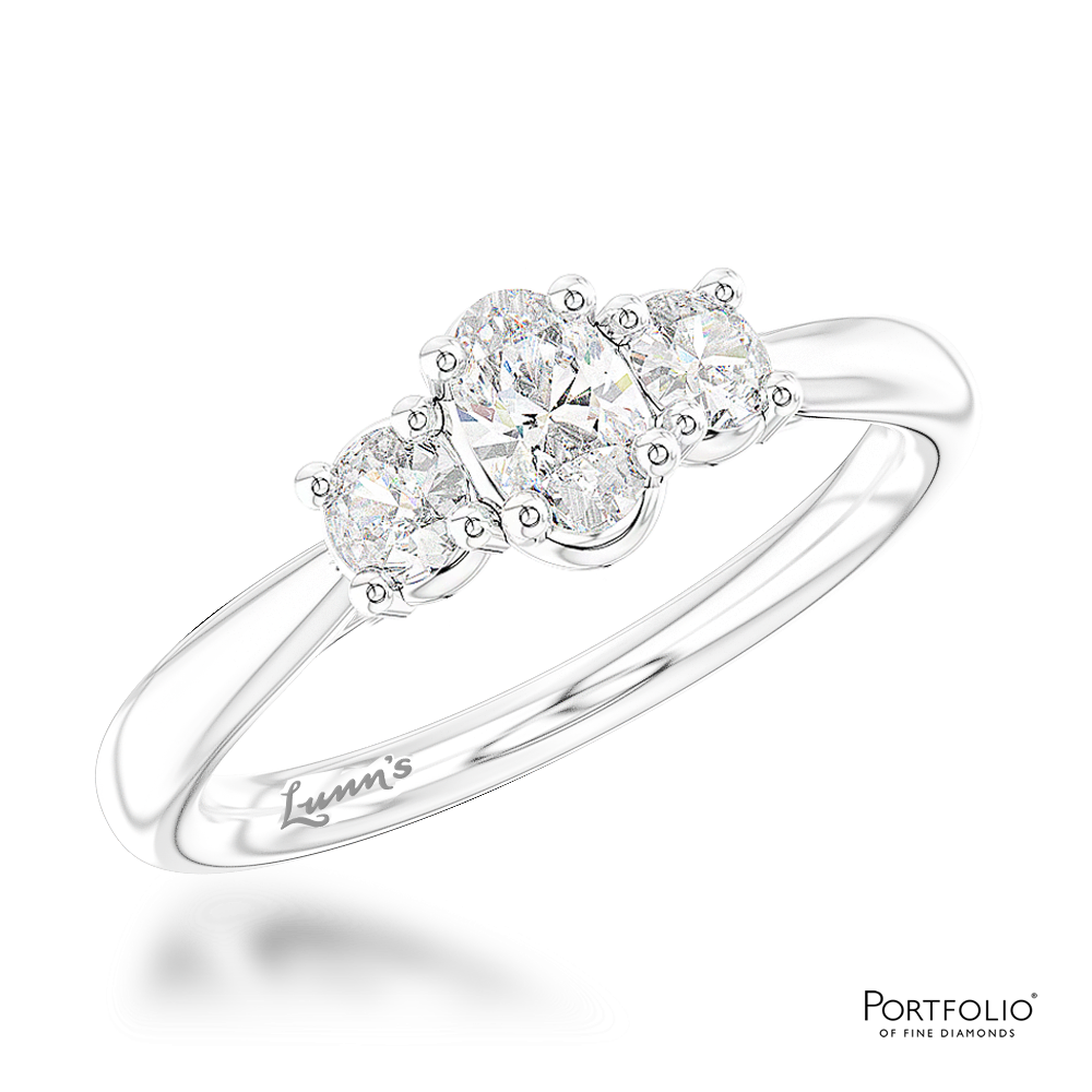Three Stone 0.30ct E VS2 Diamond Platinum Ring