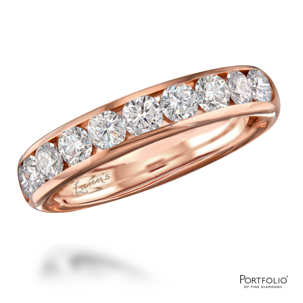 18 Carat Rose Gold and Diamond Eternity Ring