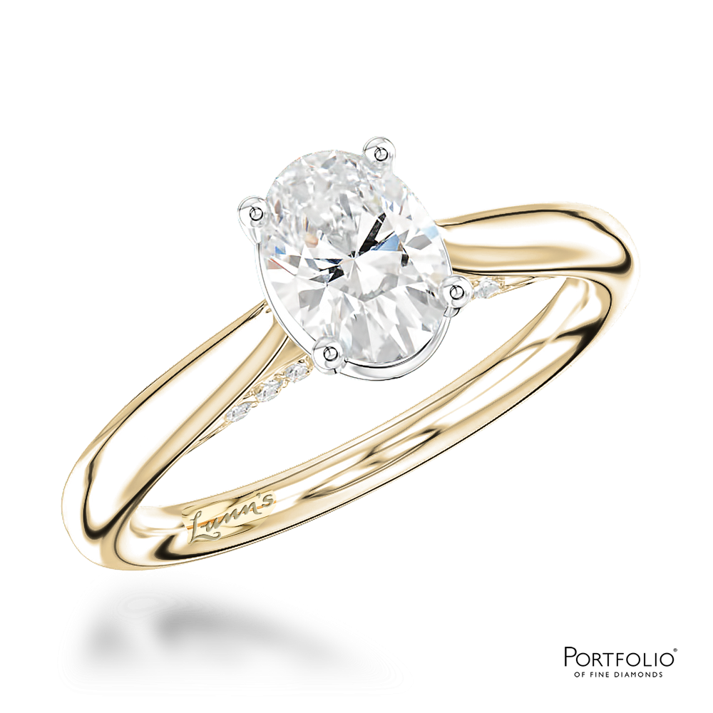 Solitaire 0.70ct E VS2 Diamond Yellow Gold/Platinum Ring