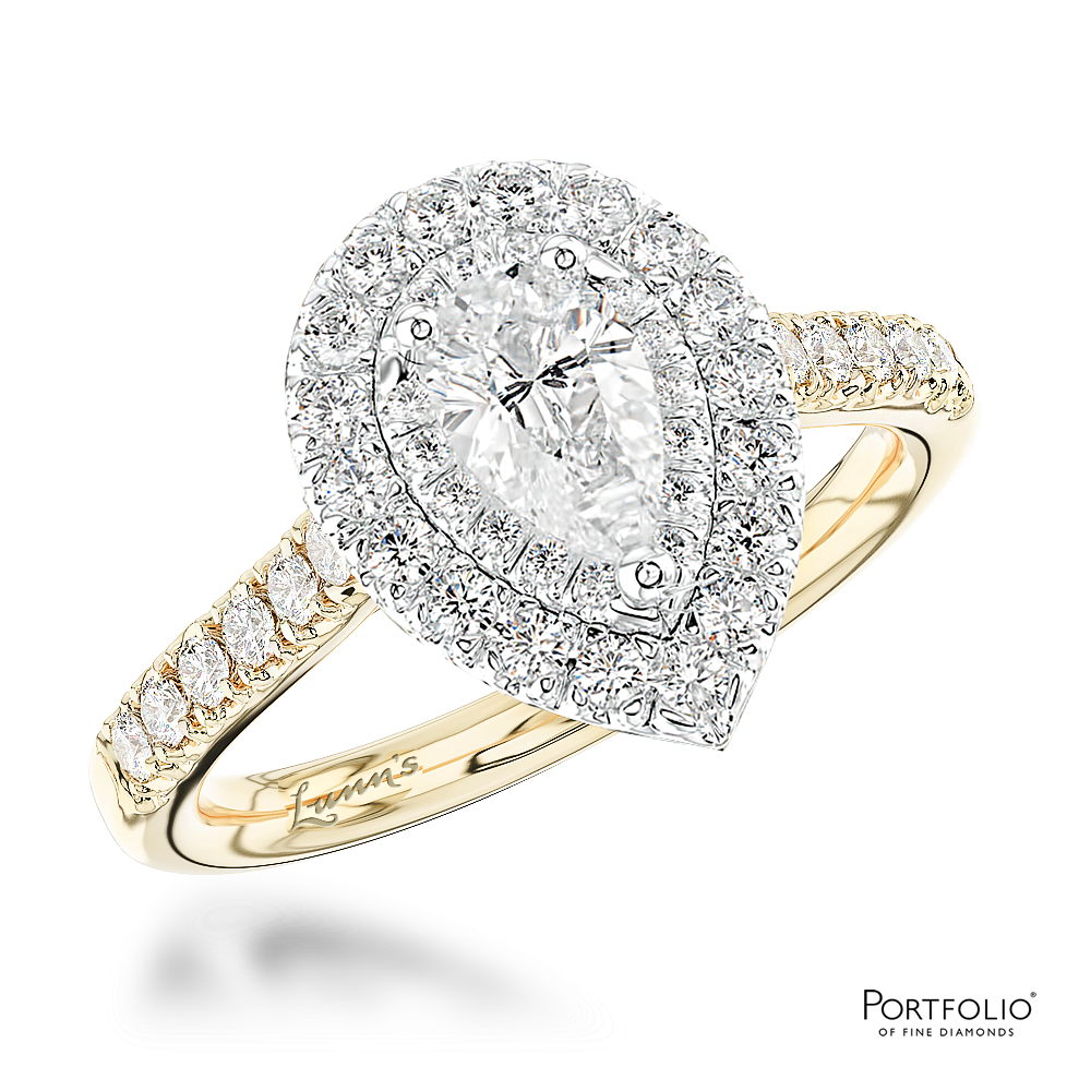 Cluster 0.50ct E VS2 Diamond Yellow Gold/Platinum Ring