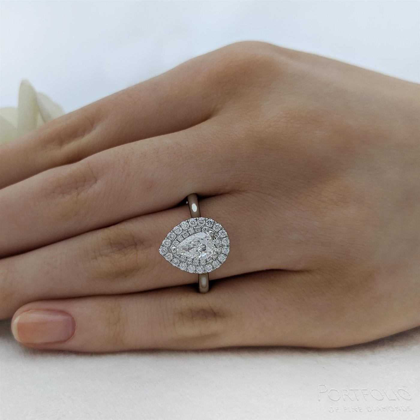 Cluster 0.70ct E SI2 Diamond Platinum Ring